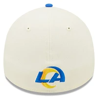 Men's New Era Cream/Royal Los Angeles Rams 2022 Sideline 39THIRTY 2-Tone Flex Hat