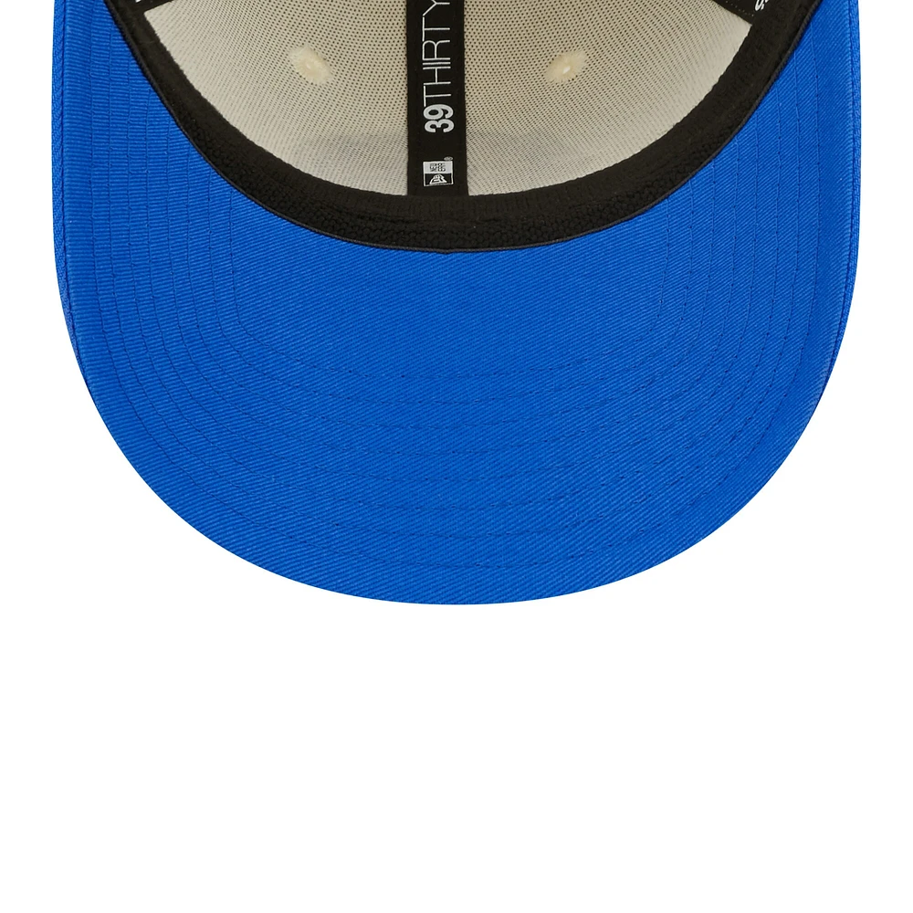 Men's New Era Cream/Royal Los Angeles Rams 2022 Sideline 39THIRTY 2-Tone Flex Hat