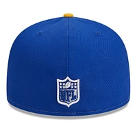 Men's New Era  Cream/Royal Los Angeles Rams 2023 Sideline Historic 59FIFTY Fitted Hat