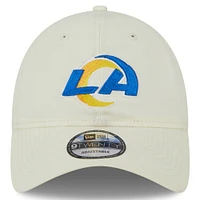 Men's New Era Cream Los Angeles Rams Core Classic 2.0 9TWENTY Adjustable Hat