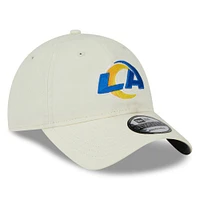 Men's New Era Cream Los Angeles Rams Core Classic 2.0 9TWENTY Adjustable Hat