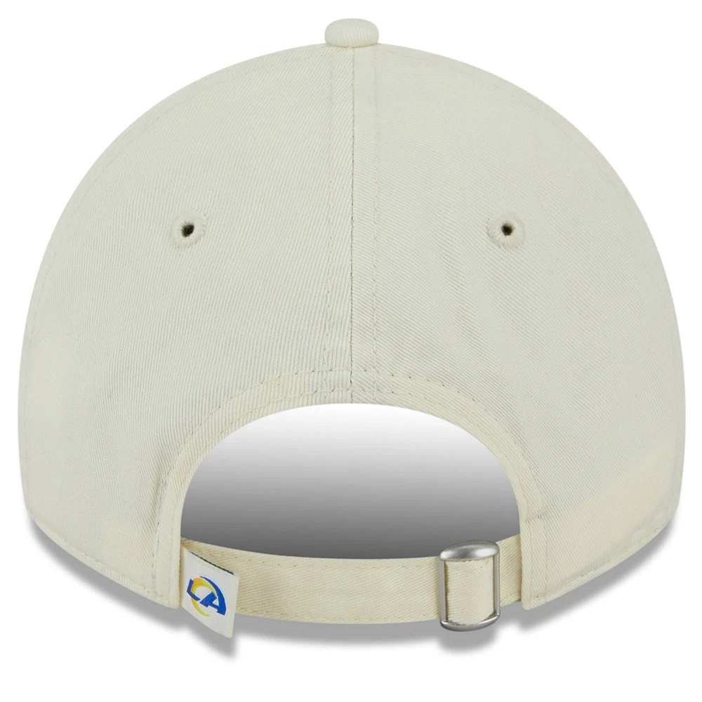 Men's New Era Cream Los Angeles Rams Core Classic 2.0 9TWENTY Adjustable Hat