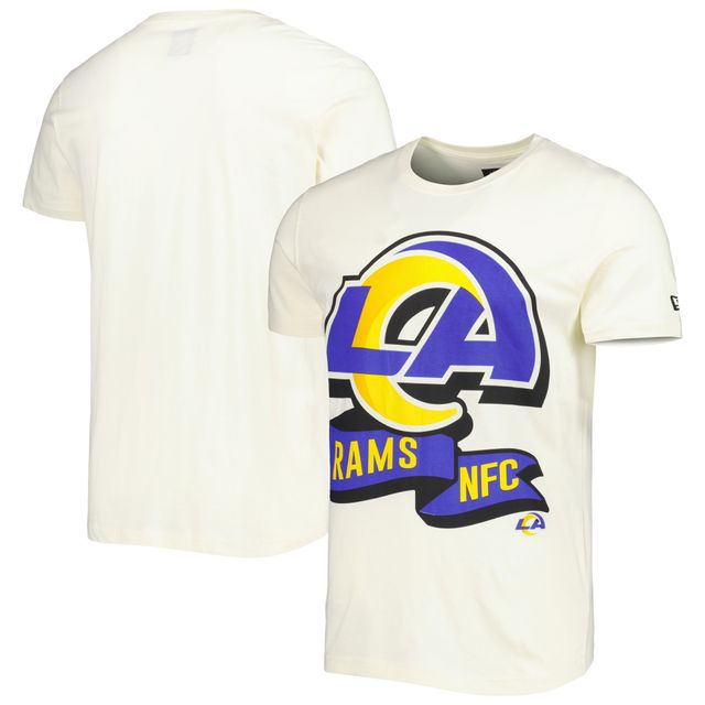 T-shirt New Era crème Los Angeles Rams Sideline Chrome pour homme