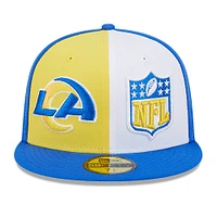 Men's New Era  Gold/Royal Los Angeles Rams 2023 Sideline 59FIFTY Fitted Hat
