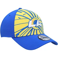 Men's New Era Gold/Royal Los Angeles Rams Shattered 39THIRTY Flex Hat