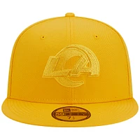 Men's New Era Gold Los Angeles Rams Color Pack 59FIFTY Fitted Hat