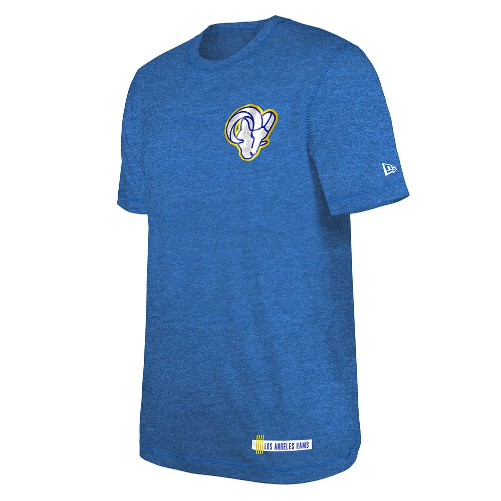 Men's New Era Heather Royal Los Angeles Rams 2024 NFL Training Camp T-Shirt