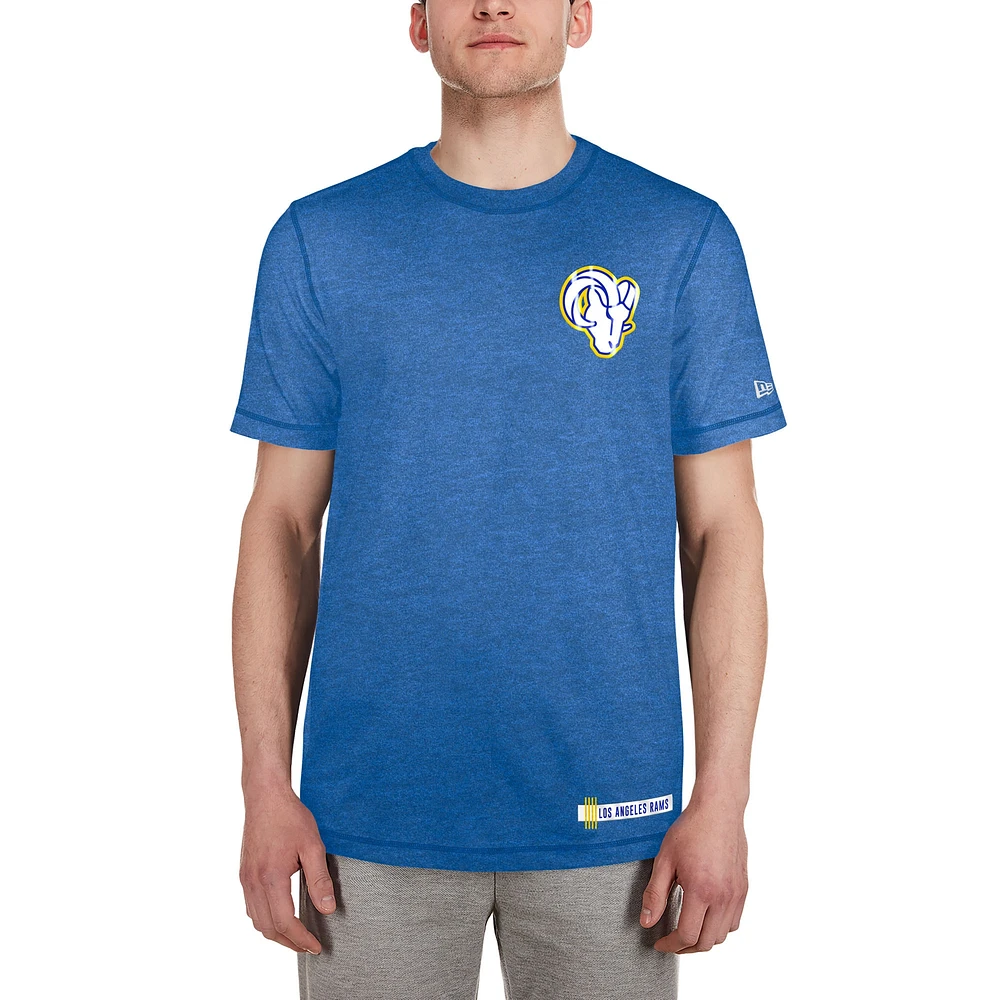 Men's New Era Heather Royal Los Angeles Rams 2024 NFL Training Camp T-Shirt