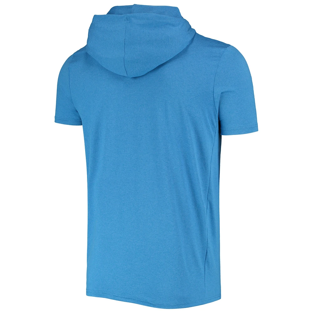 Men's New Era Heathered Blue Los Angeles Rams Team Brushed Hoodie T-Shirt