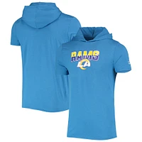 Men's New Era Heathered Blue Los Angeles Rams Team Brushed Hoodie T-Shirt