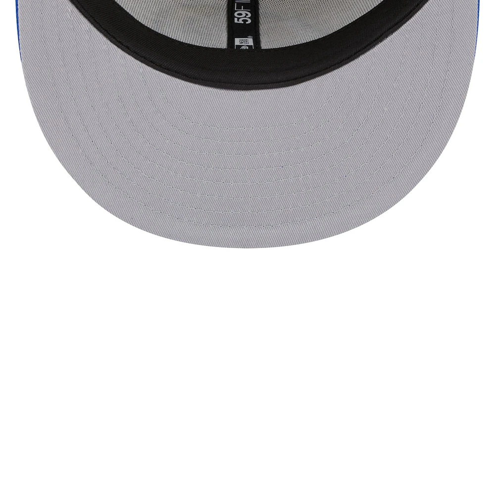Men's New Era Khaki/Royal Los Angeles Rams Super Bowl Champions Patch 59FIFTY Fitted Hat