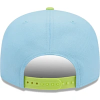 Men's New Era Light Blue/Neon Green Los Angeles Rams Two-Tone Color Pack 9FIFTY Snapback Hat