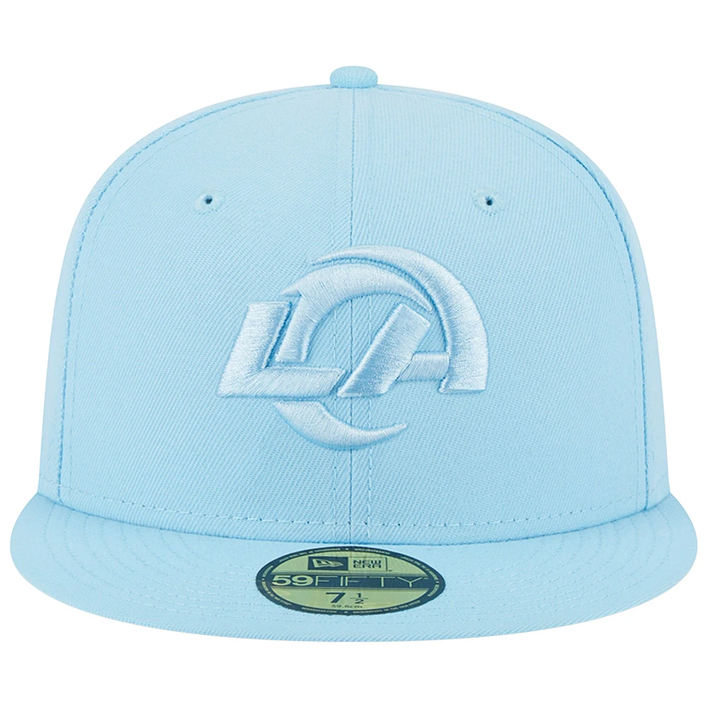 Men's New Era Light Blue Los Angeles Rams Color Pack Brights 59FIFTY Fitted Hat
