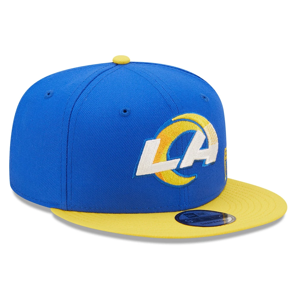 Men's New Era  Royal/Gold Los Angeles Rams  Flawless 9FIFTY Snapback Hat
