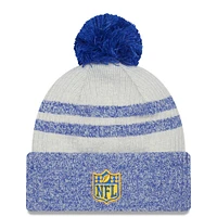 Men's New Era Royal Los Angeles Rams 2022 Sideline Historic Cuffed Pom Knit Hat