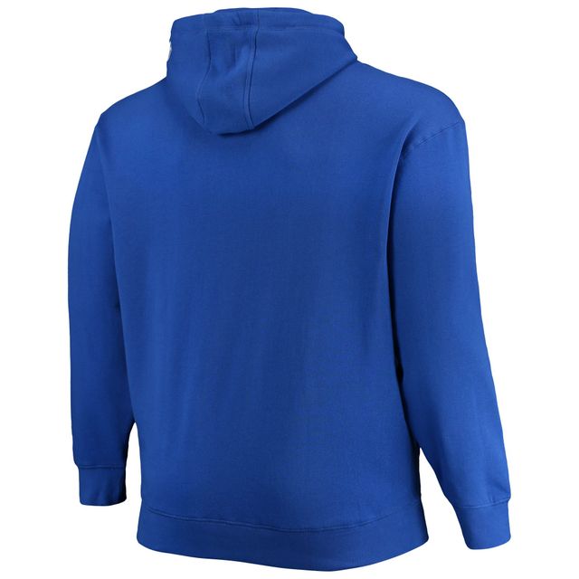 Pull à capuche New Era Royal Los Angeles Rams Big & Tall pour homme avec logo principal