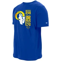Men's New Era Royal Los Angeles Rams Split Logo 2-Hit T-Shirt