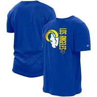 Men's New Era Royal Los Angeles Rams Split Logo 2-Hit T-Shirt