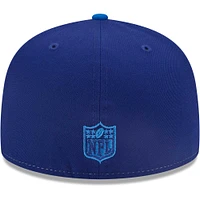 Men's New Era Royal Los Angeles Rams Tri-Tone 59FIFTY Fitted Hat