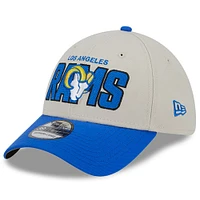 Casquette Flex New Era Stone/Royal Los Angeles Rams 2023 NFL Draft 39THIRTY pour homme