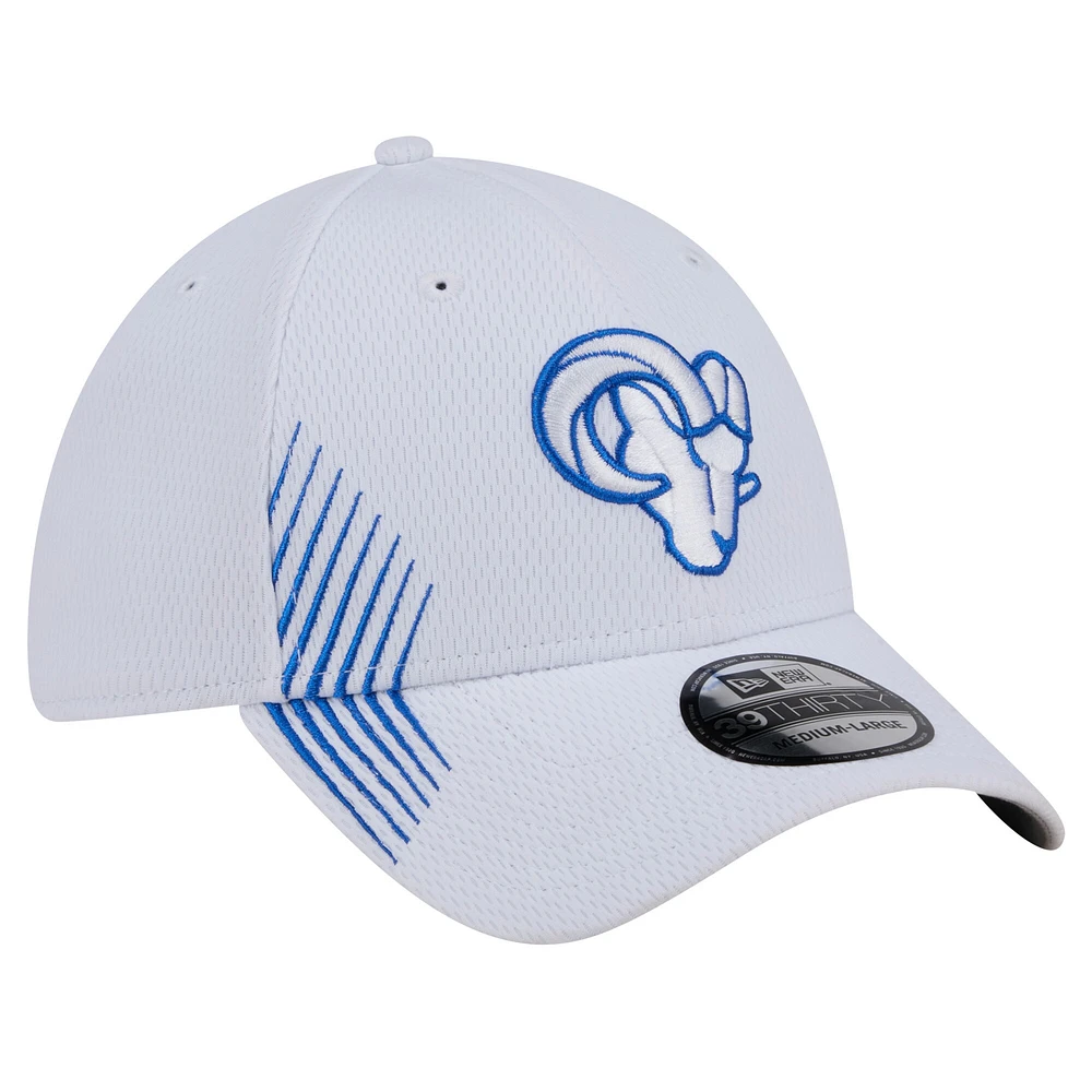 Men's New Era White Los Angeles Rams Active 39THIRTY Flex Hat
