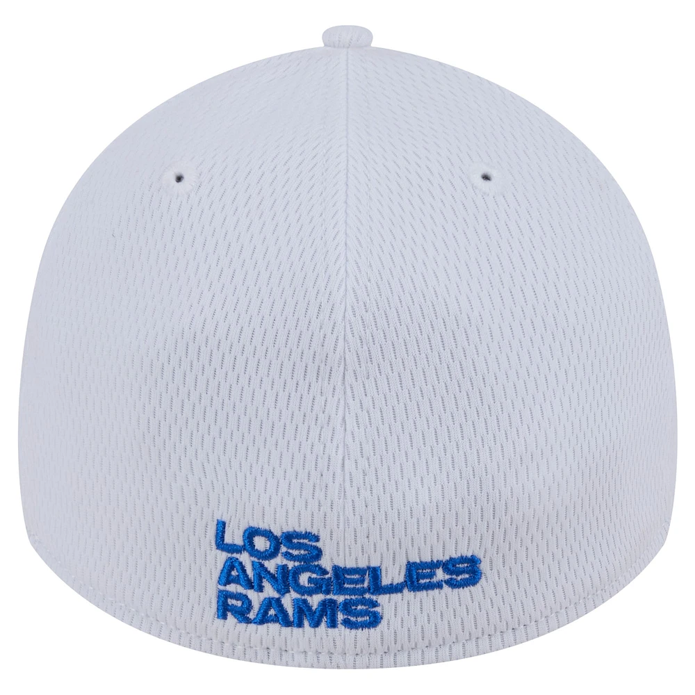 Men's New Era White Los Angeles Rams Active 39THIRTY Flex Hat