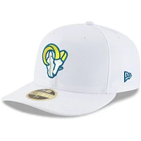Men's New Era White Los Angeles Rams Omaha Low Profile 59FIFTY Fitted Hat