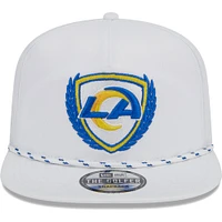 Men's New Era White Los Angeles Rams Tee Golfer 9FIFTY Snapback Hat