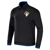 Collection NFL x Darius Rucker by Fanatics pour homme Noir Los Angeles Rams Logo Quarter-Zip Top