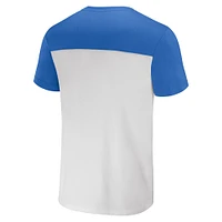 Men's NFL x Darius Rucker Collection by Fanatics White/Royal Los Angeles Rams Colorblocked T-Shirt