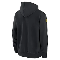 Men's Nike Black Los Angeles Rams Sideline Performance Full-Zip Hoodie Sweatshirt
