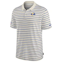 Men's Nike Cream Los Angeles Rams Sideline Lock Up Victory Performance Polo
