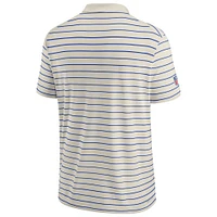 Men's Nike Cream Los Angeles Rams Sideline Lock Up Victory Performance Polo