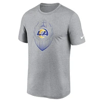 Men's Nike Heather Gray Los Angeles Rams Primetime Legend Icon Performance T-Shirt