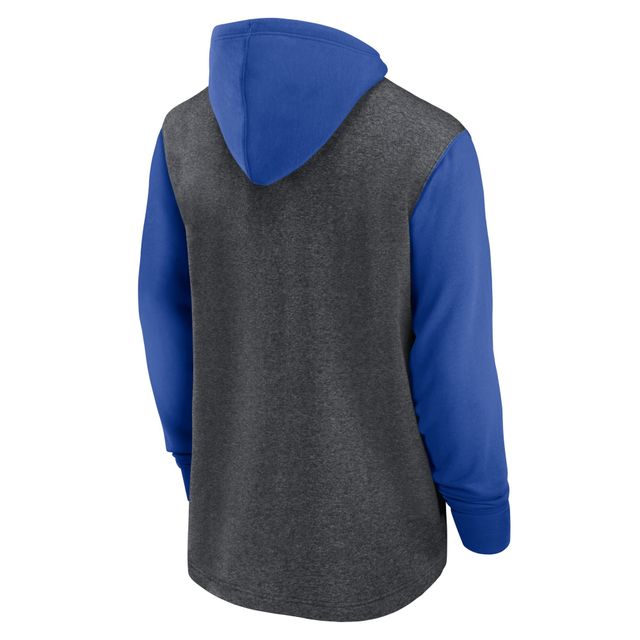 Sweat à capuche Legacy Fan Gear des Los Angeles Rams Nike Heathered Charcoal/Royal pour Homme