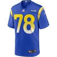 Men's Nike Jackie Slater Royal Los Angeles Rams Game Retired Player Jersey