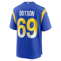 Men's Nike Kevin Dotson  Royal Los Angeles Rams Game Jersey
