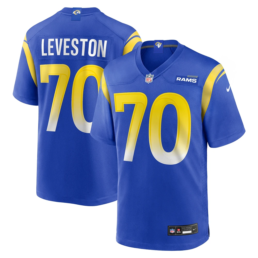 Maillot Nike KT Leveston Royal pour homme des Los Angeles Rams