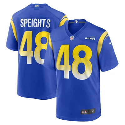 Maillot de match Nike Omar Speights Royal Los Angeles Rams pour homme