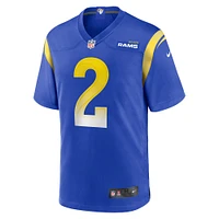 Men's Nike Quintez Cephus  Royal Los Angeles Rams Team Game Jersey