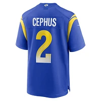 Men's Nike Quintez Cephus  Royal Los Angeles Rams Team Game Jersey