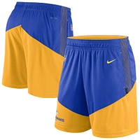 Men's Nike Royal/Gold Los Angeles Rams Sideline Primary Lockup Performance Shorts