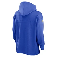 Men's Nike  Royal Los Angeles Rams 2023 Sideline Lightweight Performance Hooded Top