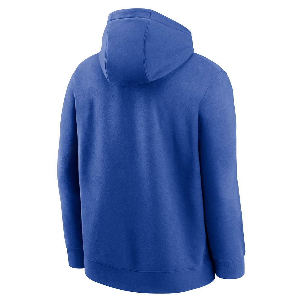 Men's Nike Royal Los Angeles Rams Club Logo Pullover Hoodie