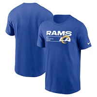 Men's Nike Royal Los Angeles Rams Division Essential T-Shirt