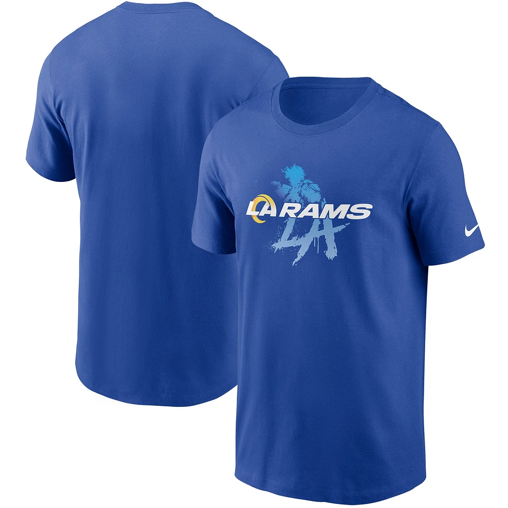 T-shirt Nike Royal Los Angeles Rams Hometown Collection Just Play pour homme
