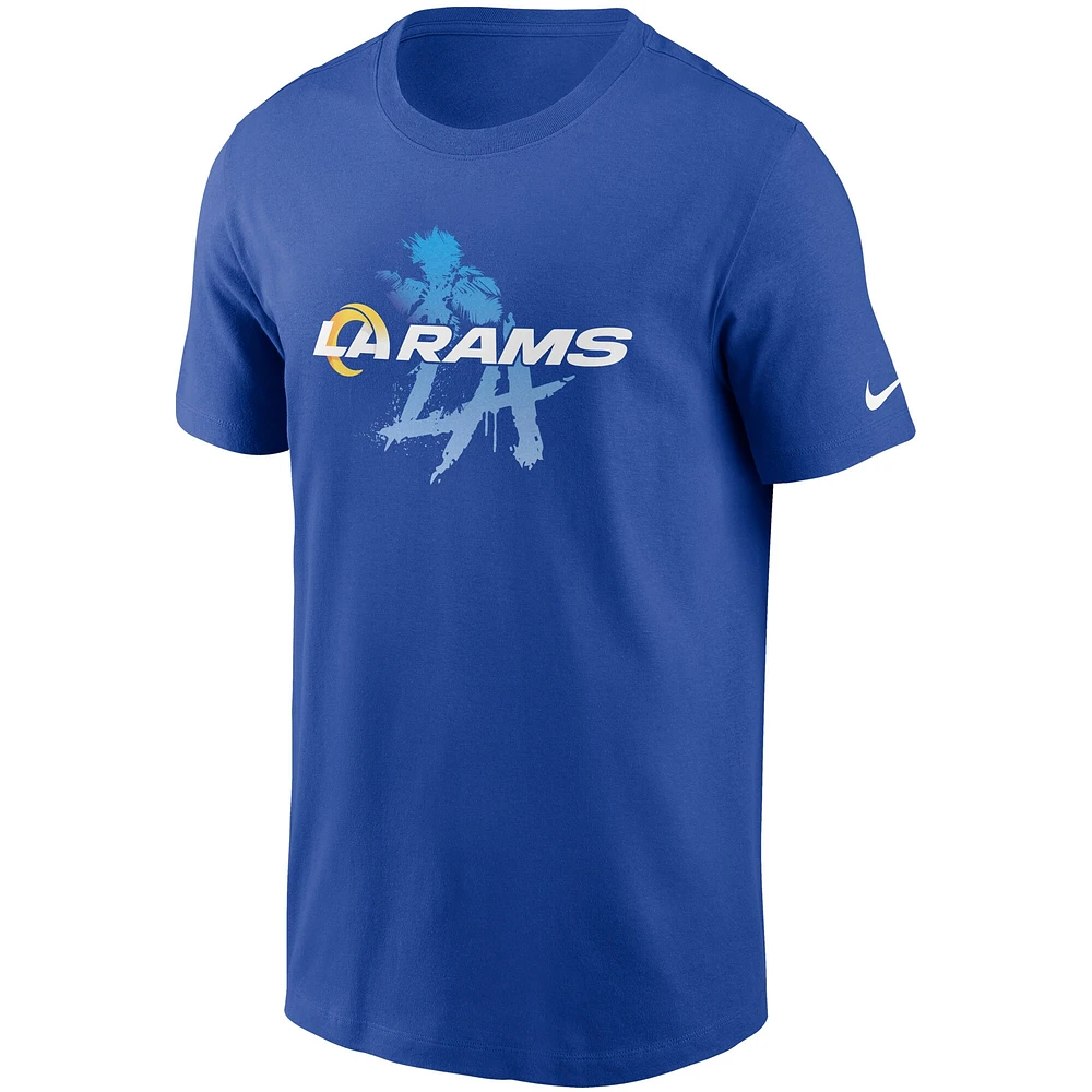 T-shirt Nike Royal Los Angeles Rams Hometown Collection Just Play pour homme