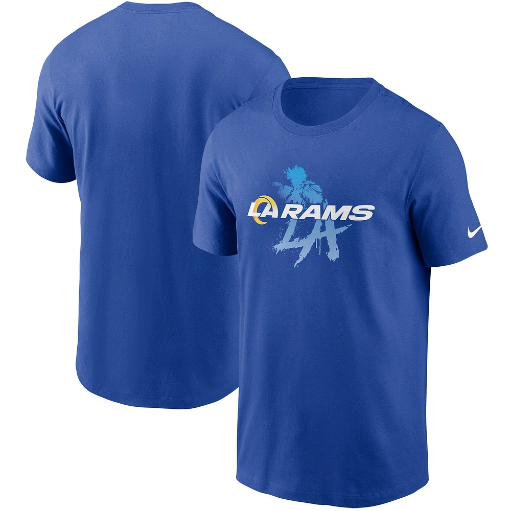 T-shirt Nike Royal Los Angeles Rams Hometown Collection Just Play pour homme