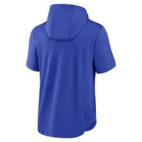 Men's Nike Royal Los Angeles Rams Short Sleeve Pullover Hoodie