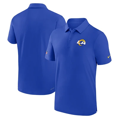 Men's Nike Royal Los Angeles Rams Sideline Coaches Performance Polo